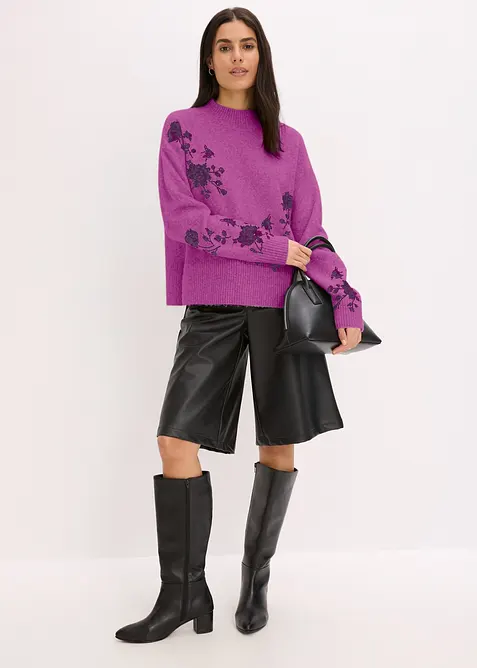 Tröja med paljettbroderi, bonprix