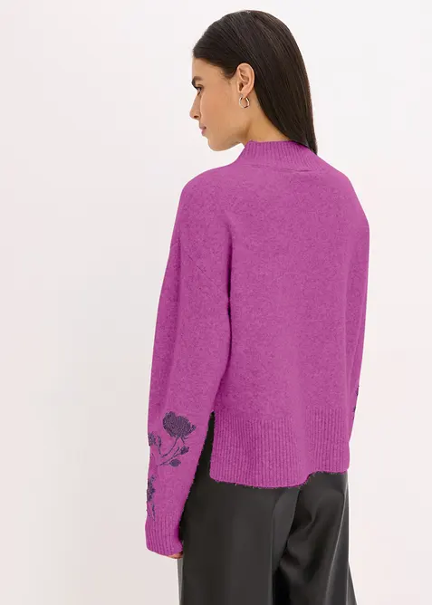 Tröja med paljettbroderi, bonprix