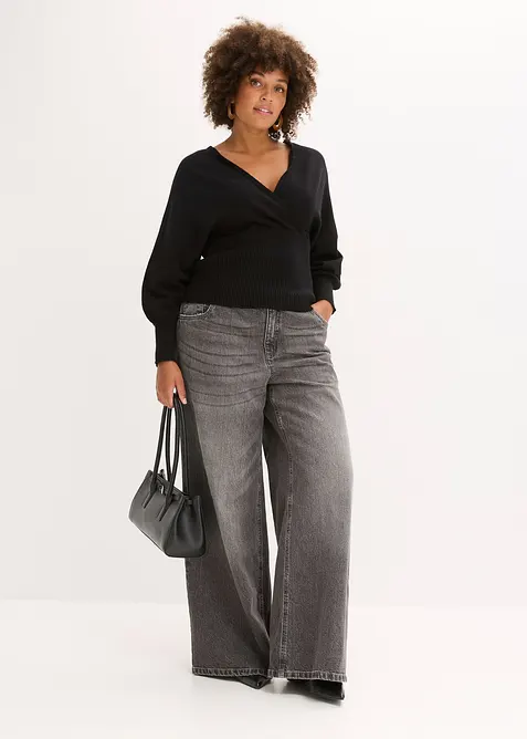 Tröja i följsam viskosmix, bonprix