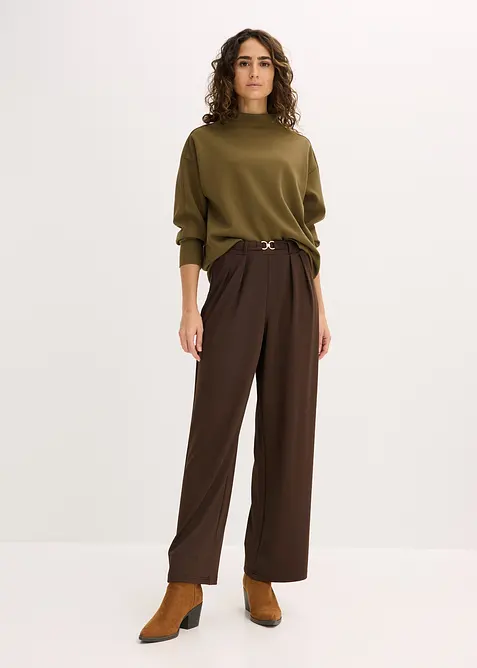 Oversizeweatshirt i mjuk och stabil trik&aring;, bonprix