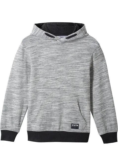 Sweatshirt med huva i mjuk bomullsmix för barn, bonprix