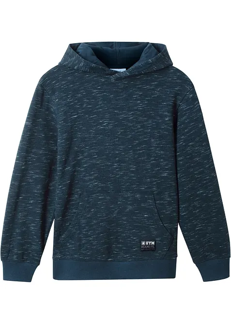 Sweatshirt med huva i mjuk bomullsmix för barn, bonprix