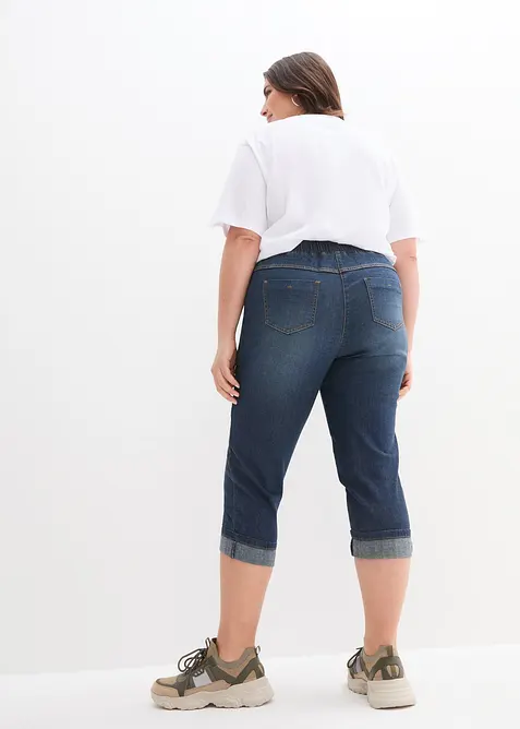 Slim Fit Jeans, Mid Waist, med bomull, bonprix