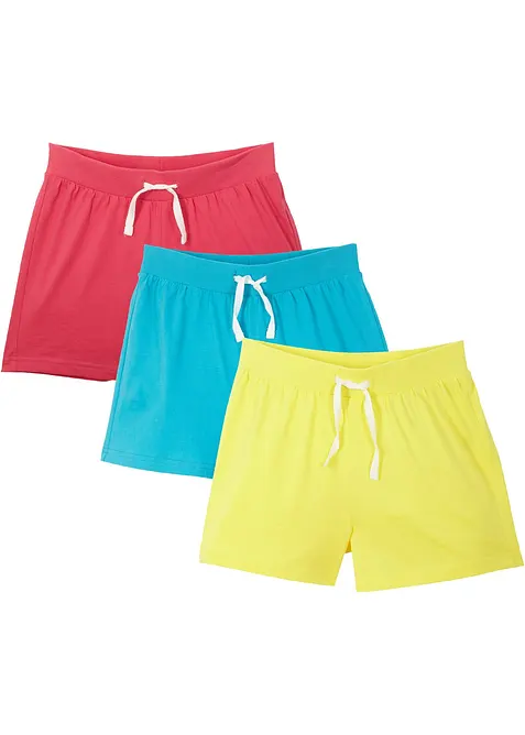 Jerseyshorts av ekologisk bomull (3-pack), bonprix