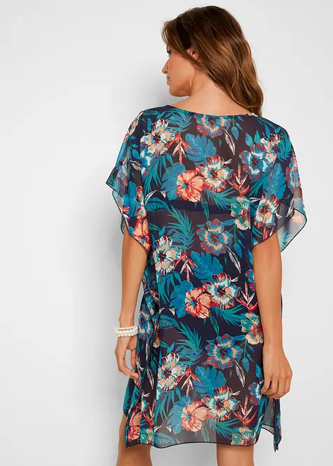 Lång strandtunika av tunn chiffong, bonprix