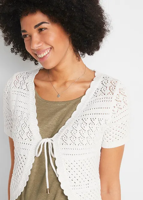 Virkad bolero i kort modell, bonprix