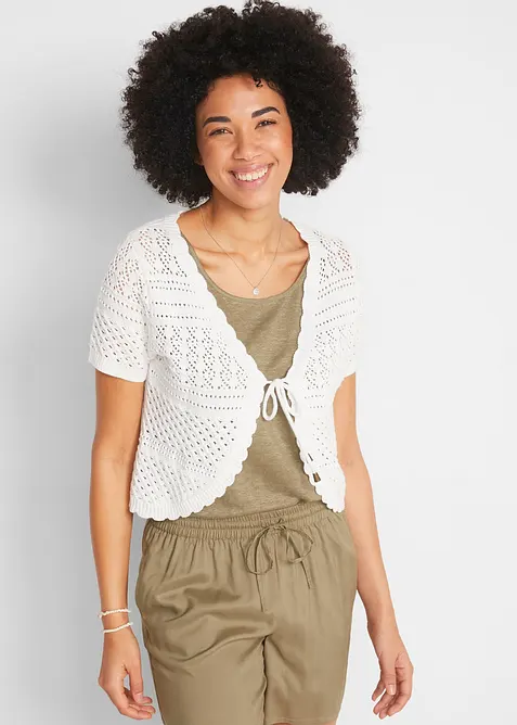 Virkad bolero i kort modell, bonprix