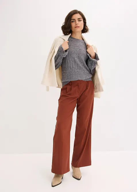 Hålmönstrad tröja, bonprix