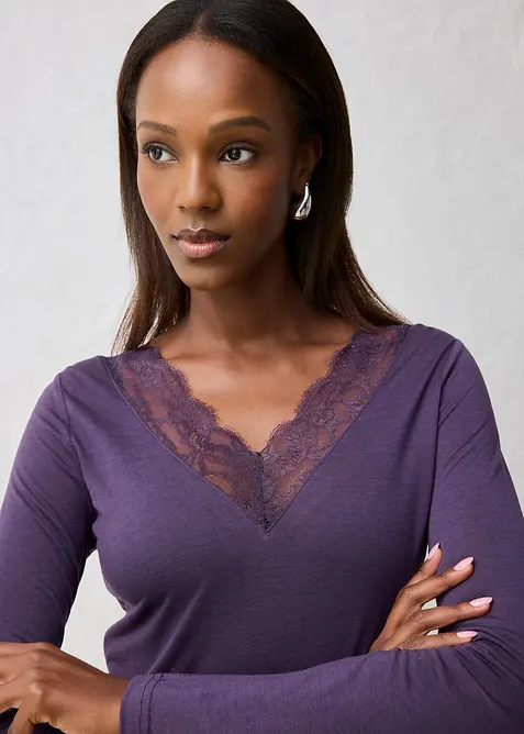 Topp med ull, bonprix