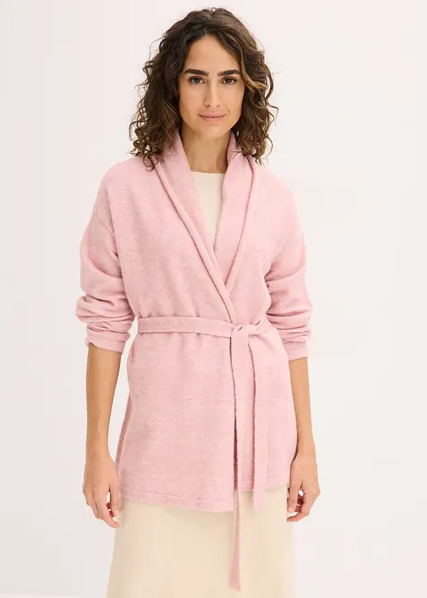 Fluffig cardigan i lurvigt material, bonprix