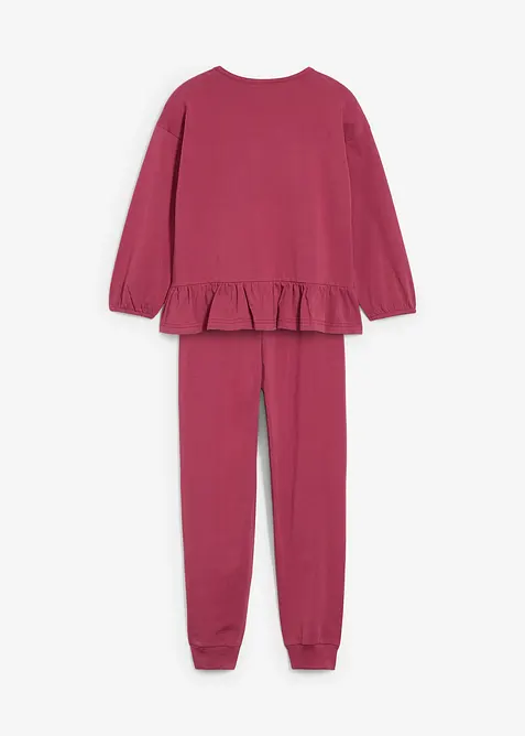 Topp och joggingbyxa med ekologisk bomull (2 delar), bonprix