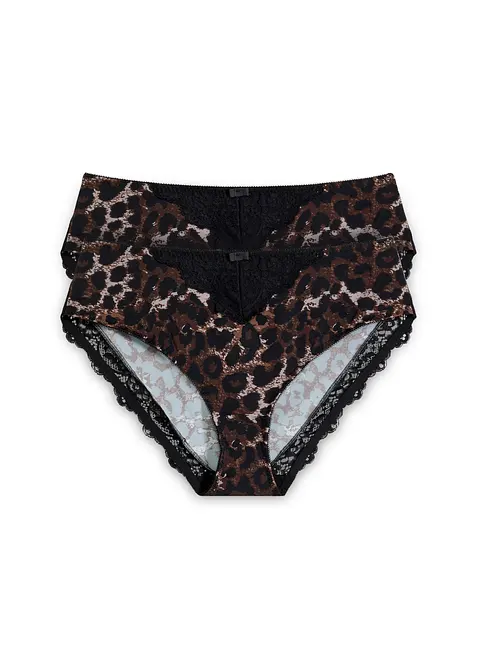 Maxitrosa med skir spets (2-pack), bonprix