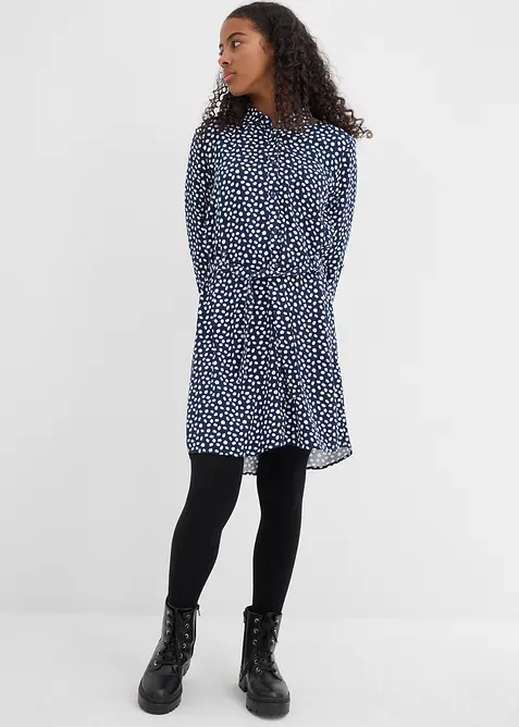 Skjortklänning av viskos med mjukt fall, bonprix