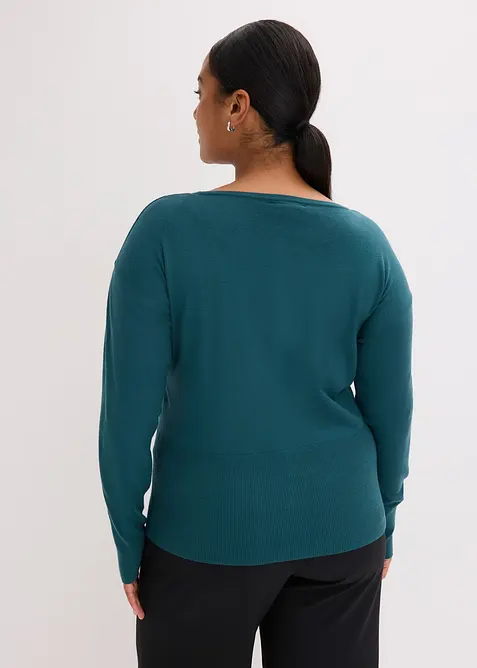 Finstickad cardigan av viskos med mjukt fall, bonprix