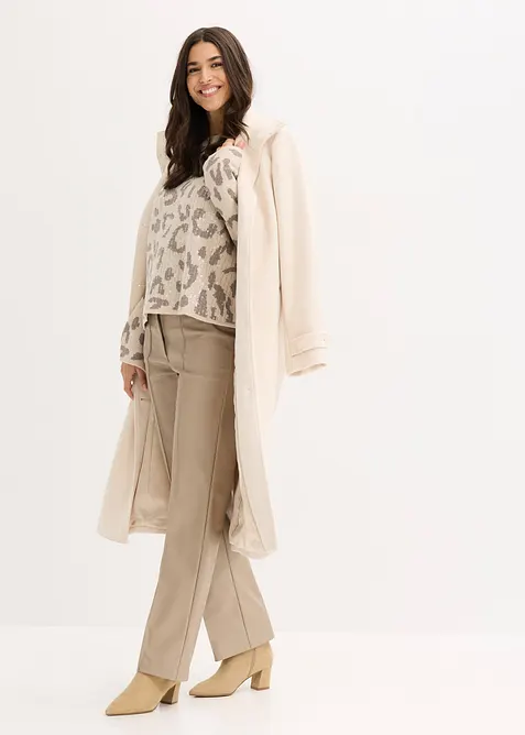 Jacquardtröja i oversizemodell med paljetter, bonprix