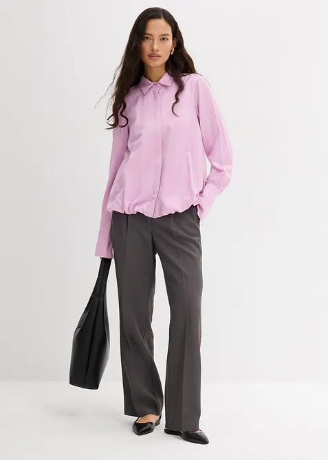 Satinblus av viskosmix, bonprix