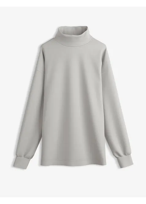 Sweatshirt med ståkrage i stabil trikå, bonprix