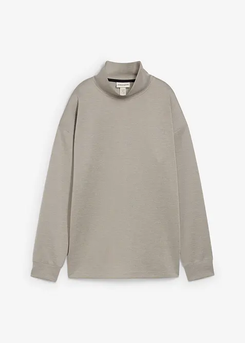 Sweatshirt med ståkrage i stabil trikå, bonprix