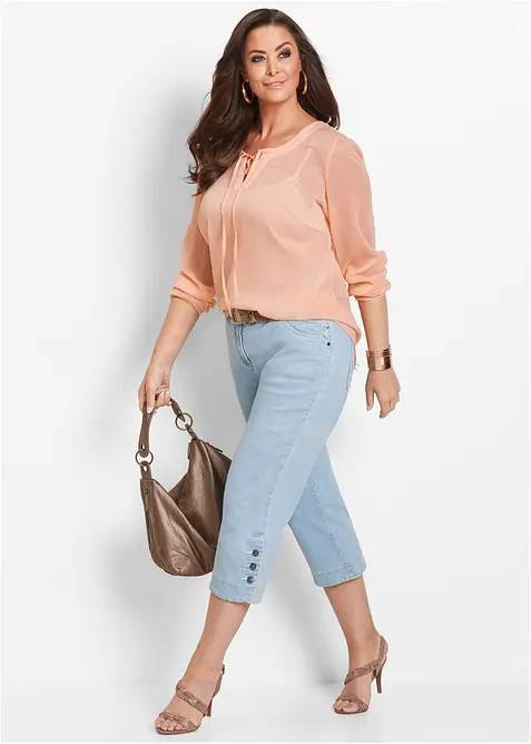 Capri Jeans Mid Waist, bonprix