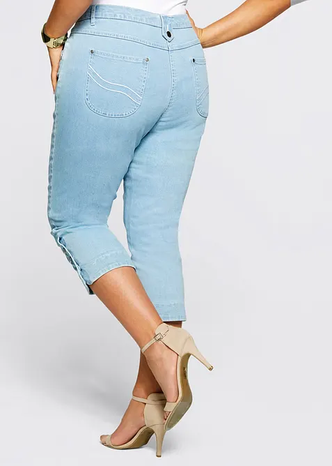 Capri Jeans Mid Waist, bonprix