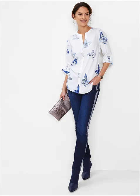 M&ouml;nstrad viskosblus, bonprix