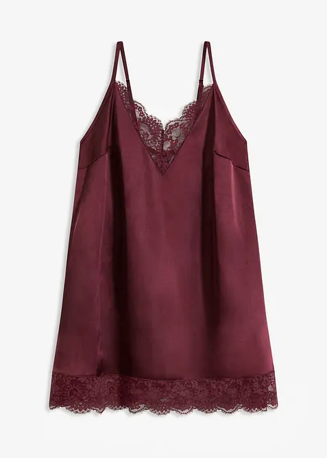 Negligé i glansig satin, bonprix