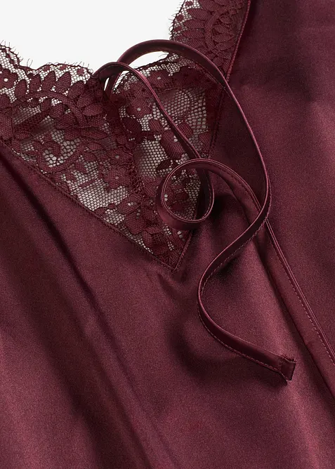 Negligé i glansig satin, bonprix