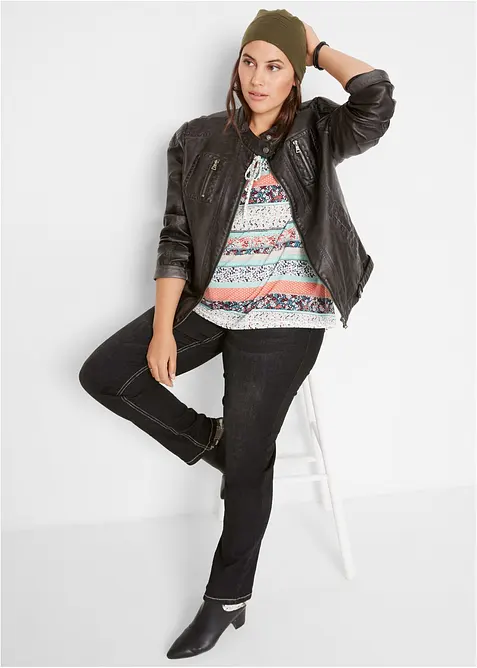 Trik&aring;tunika, l&aring;ng&auml;rmad, bonprix