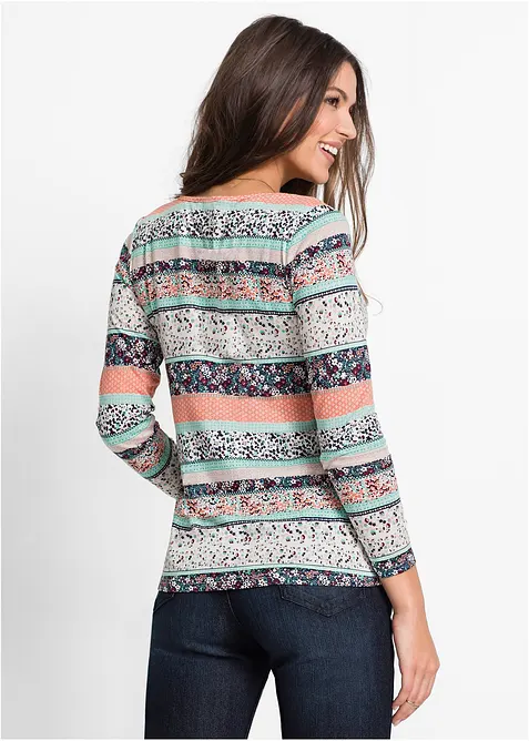 Trik&aring;tunika, l&aring;ng&auml;rmad, bonprix