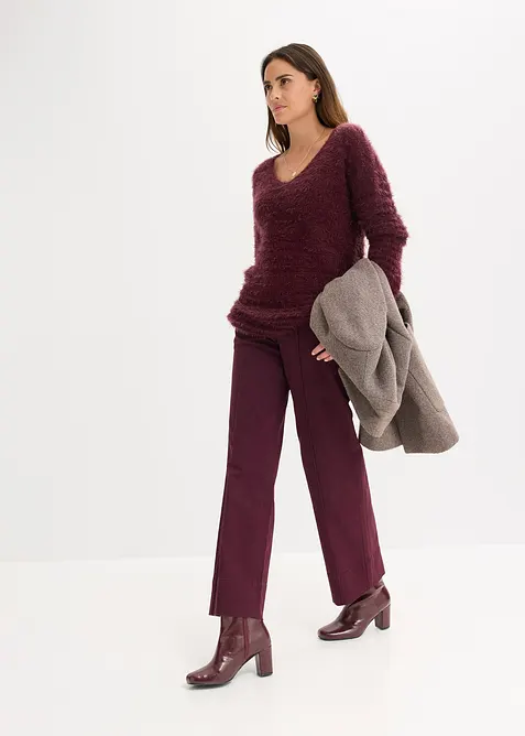 Lång fluffig tröja, bonprix