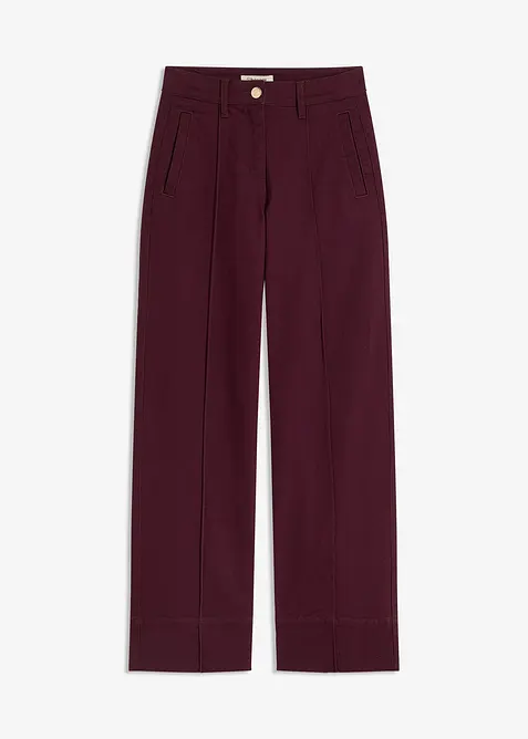 Twillbyxa med pressveck och stolpficka, bonprix