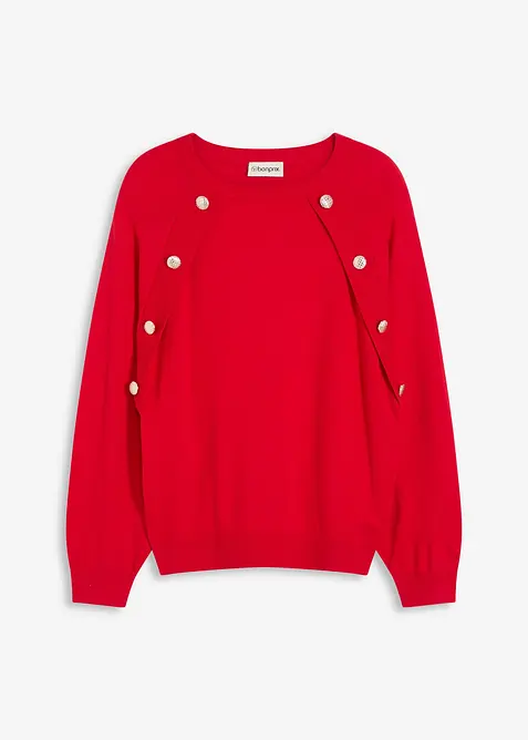 Finstickad tröja av viskosmix med mjukt fall, bonprix