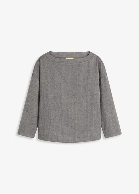 Tunika av stabilt material med fiskbensm&ouml;nster, bonprix