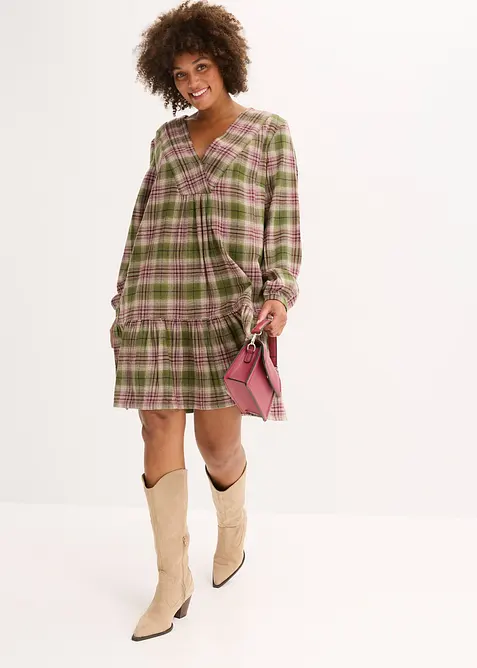 Miniklänning av bomullsmix, bonprix