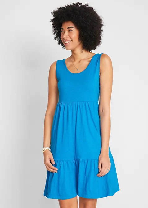 Jerseykl&auml;nning av ren bomull, bonprix