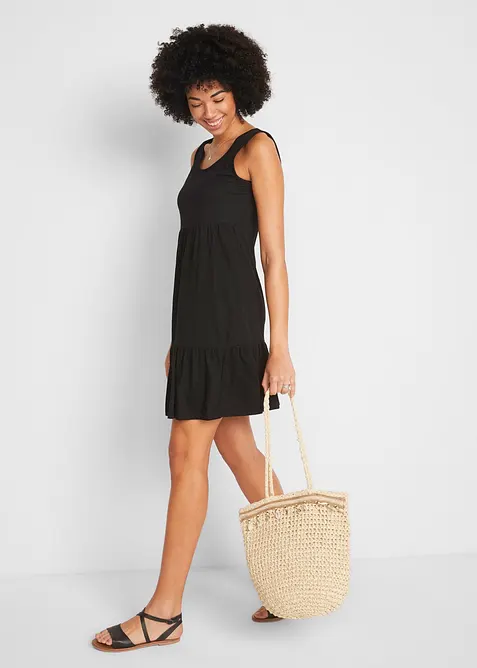 Jerseyklänning av ren bomull, bonprix