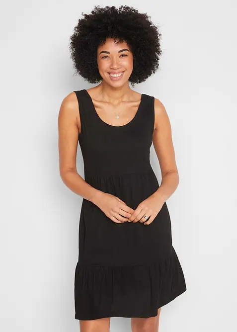 Jerseyklänning av ren bomull, bonprix