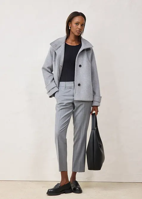 Smal byxa med ull, bonprix