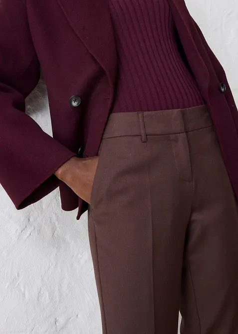 Smal byxa med ull, bonprix