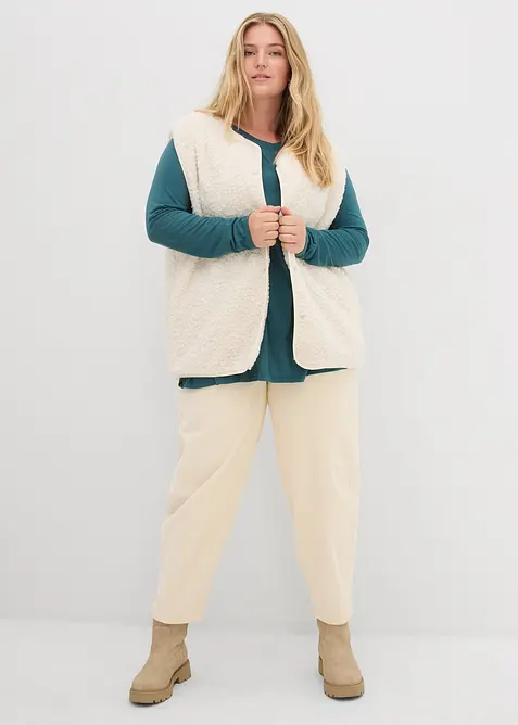 L&aring;ng&auml;rmad viskostopp med utst&auml;lld nederkant, bonprix