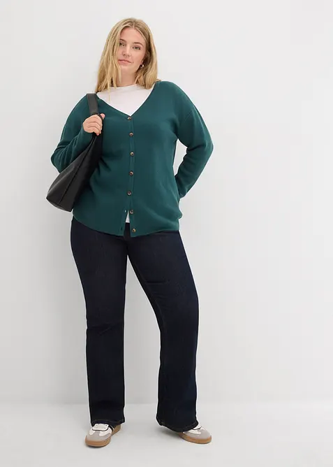 Finstickad cardigan, bonprix