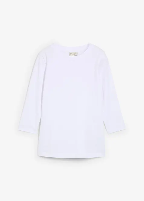 Topp med 3/4-ärmar, ekologisk bomull, bonprix