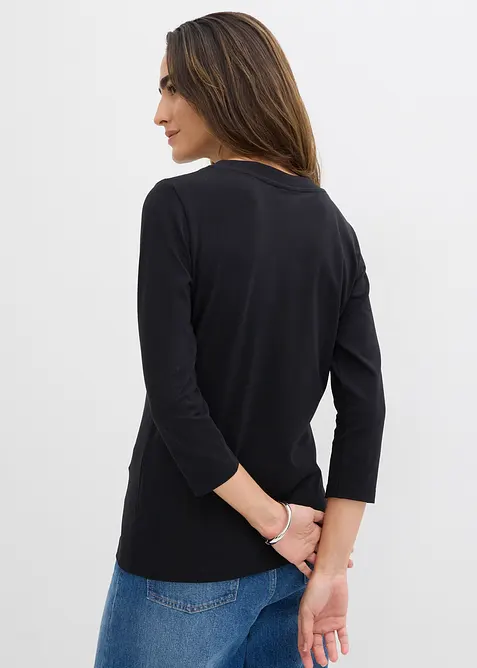 Topp med 3/4-&auml;rmar, ekologisk bomull, bonprix