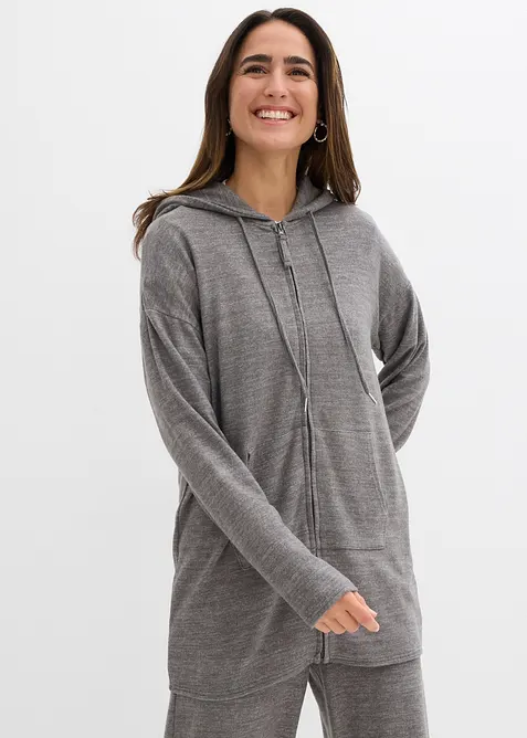 Cardigan i fintrådig viskosmix, bonprix