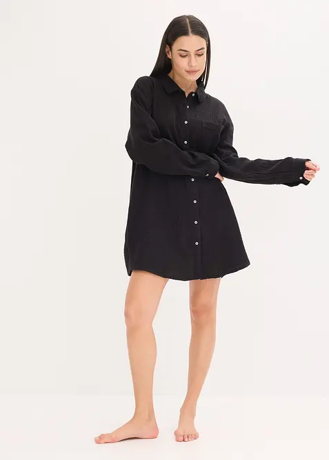 Nattlinne av muslin i oversizemodell, bonprix