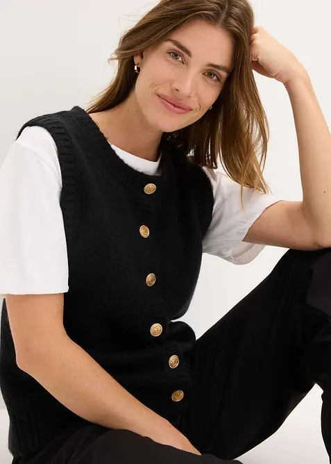 Stickad väst, bonprix