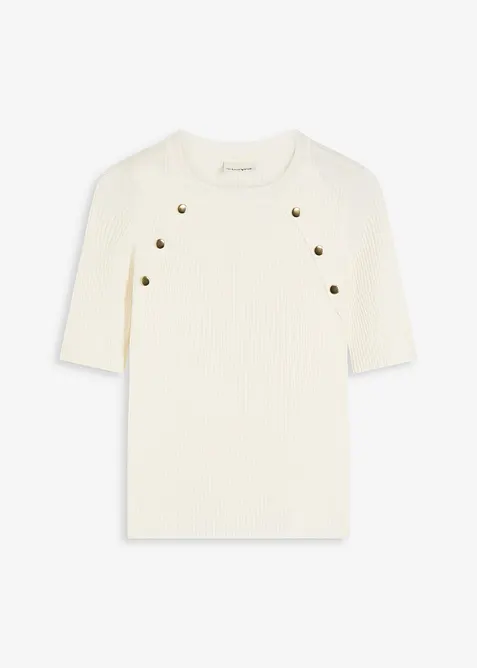 Finstickad tröja av mjuk viskosmix, bonprix