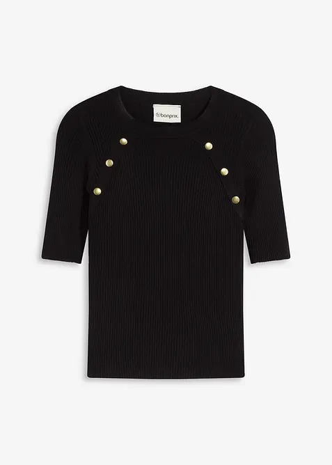 Finstickad tröja av mjuk viskosmix, bonprix