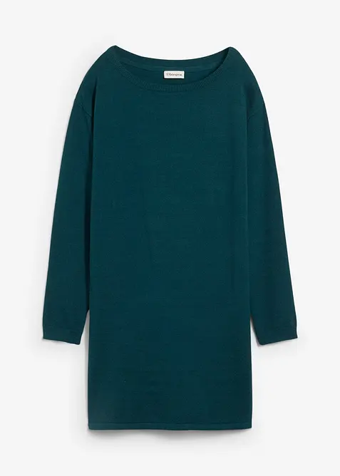 Lång tröja med återvunnen bomull, bonprix