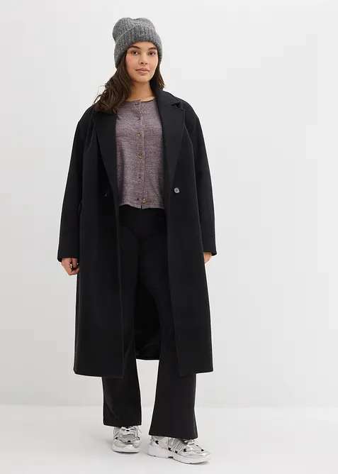 Byxa med utsv&auml;ngda ben i stretchig bomullsmix, bonprix